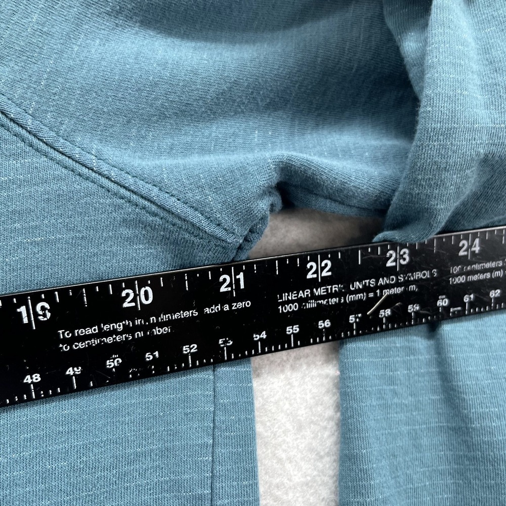 Athleta Sweatshirt Women M Teal Blue Raglan Crew Neck Slub Knit Pullover Sweater - Picture 7 of 12